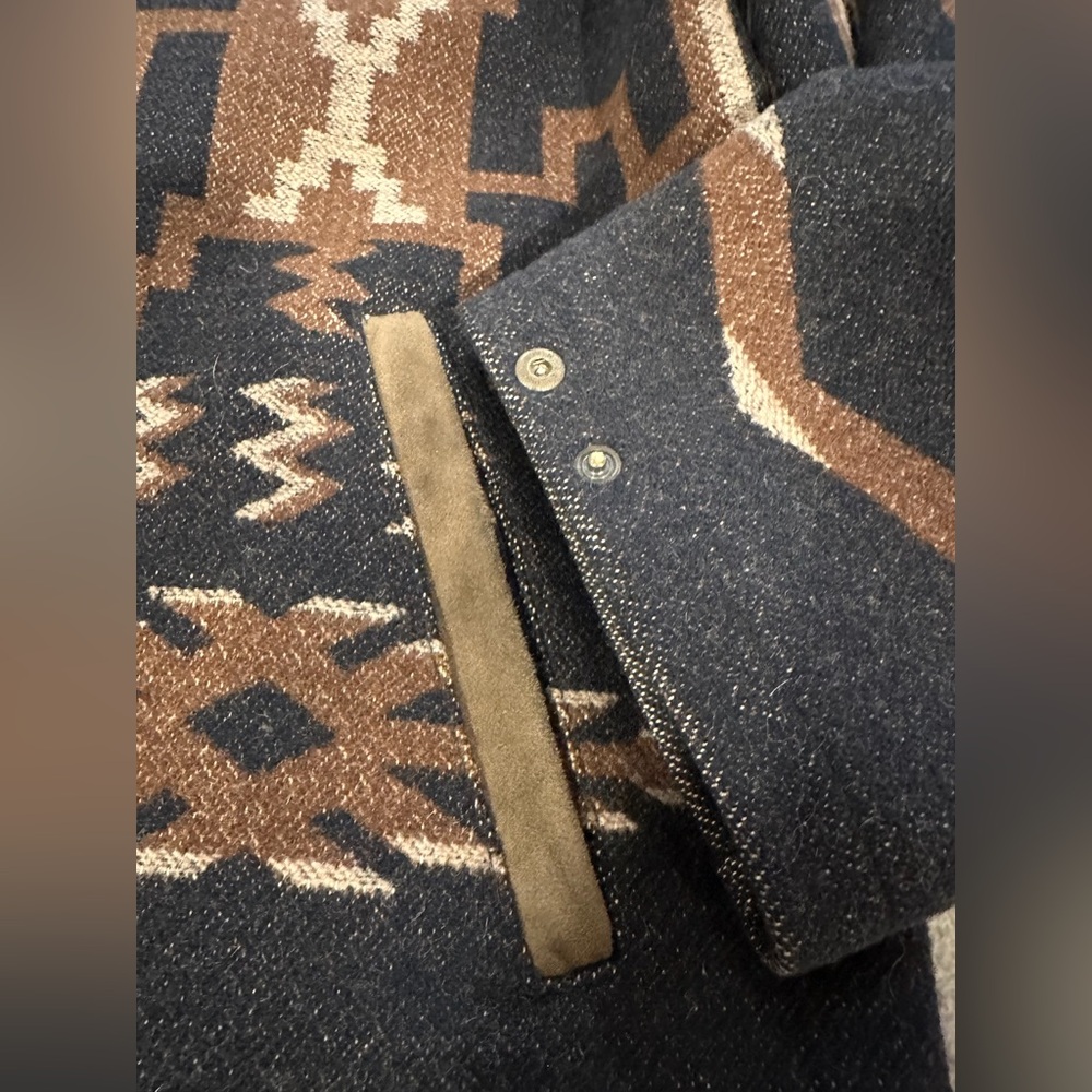 Pendleton  Vintage- Men's Black and Brown Geometric Jacket - Picture 6 of 15